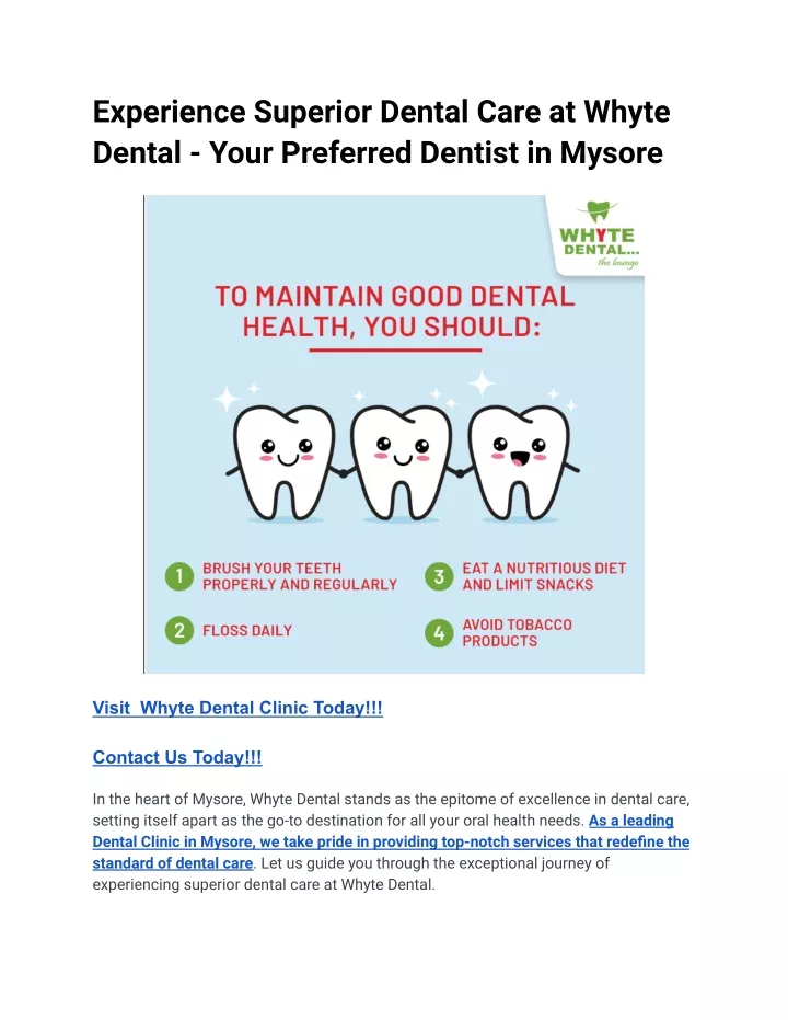 experience superior dental care at whyte dental