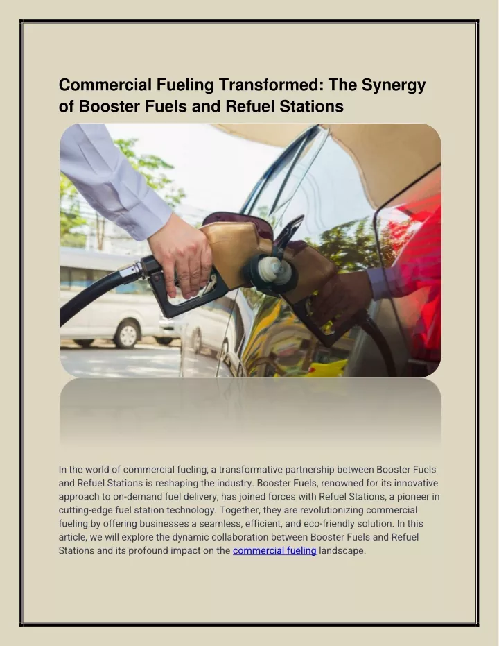 commercial fueling transformed the synergy