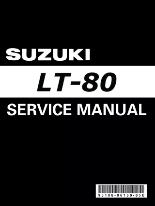 1987 Suzuki LT80H Quad Runner Service Repair Manual