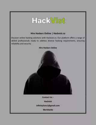 Hire Hackers Online | Hackvist.co