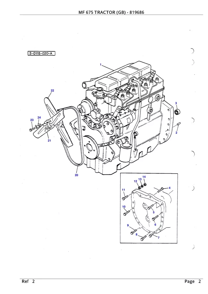 PPT - Massey Ferguson MF 675 TRACTOR (GB) Service Parts Catalogue ...