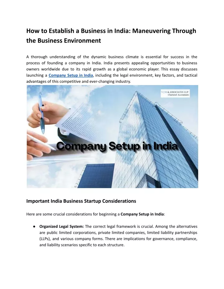 how to establish a business in india maneuvering