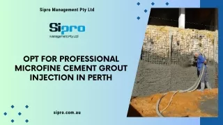 Opt for Professional Microfine Cement Grout Injection in Perth