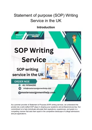 statement of purpose sop writing service in the uk