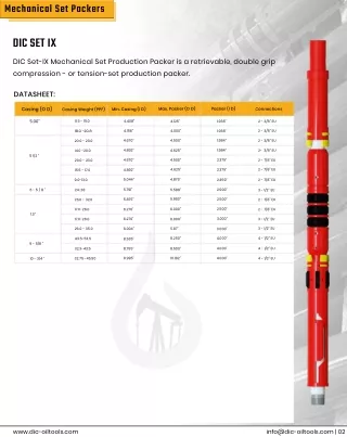 Mechanical Set Packers