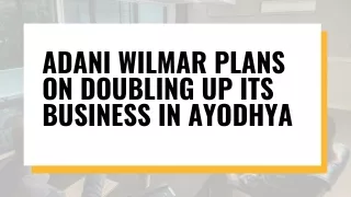 adani wilmar plans on doubling up its business