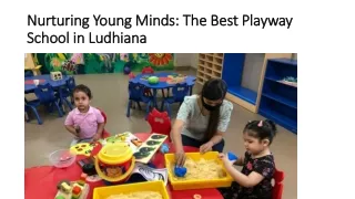 Nurturing Young Minds: The Best Playway School in Ludhiana
