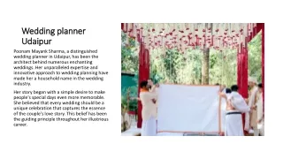 wedding planner in Udaipur