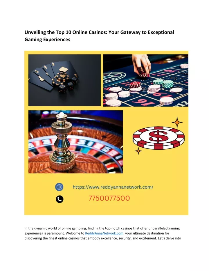 unveiling the top 10 online casinos your gateway