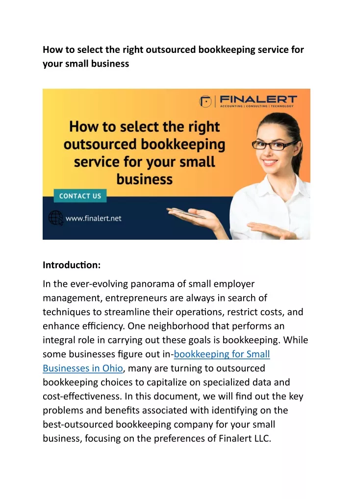 how to select the right outsourced bookkeeping