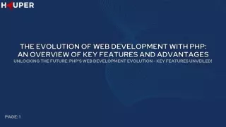 The evolution of web development with PHP: an overview of key features