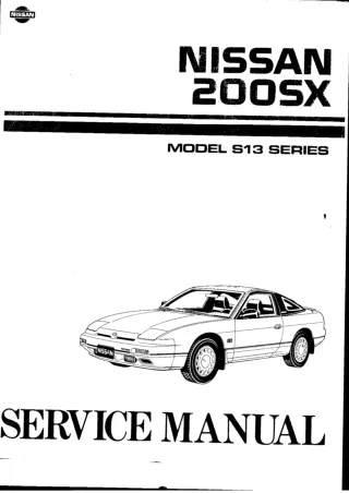 1988 Nissan 200SX Service Repair Manual