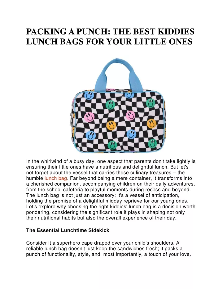 packing a punch the best kiddies lunch bags