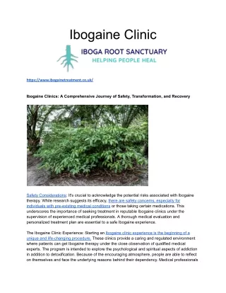 Ibogaine Clinic UK
