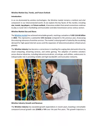 wireline market size trends and future outlook