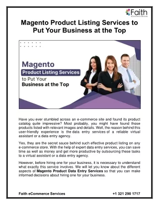 magento product listing services to put your