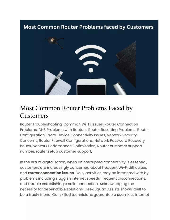 most common router problems faced by customers