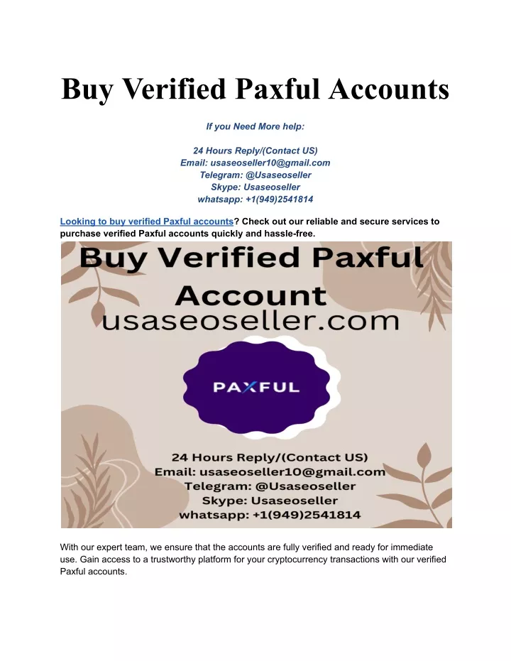 buy verified paxful accounts