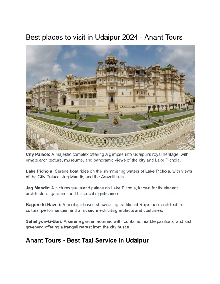 best places to visit in udaipur 2024 anant tours