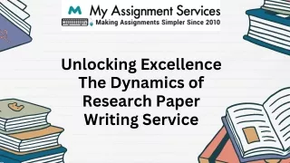 Unlocking Excellence The Dynamics of Research Paper Writing Service