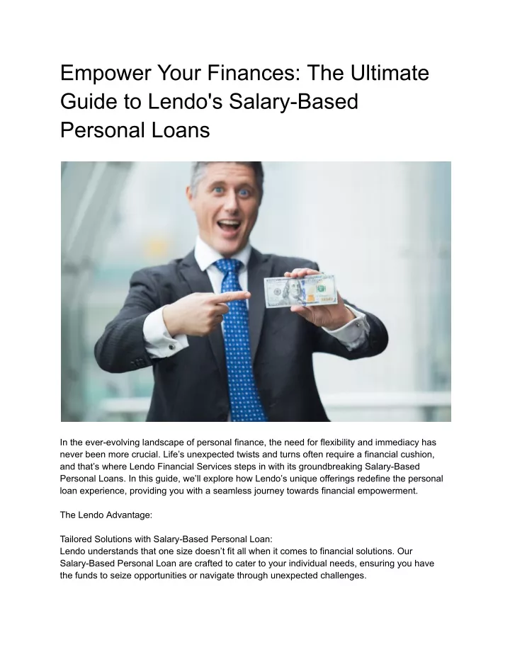 empower your finances the ultimate guide to lendo