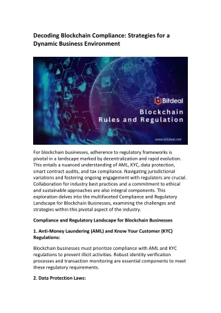 Blockchain Regulations