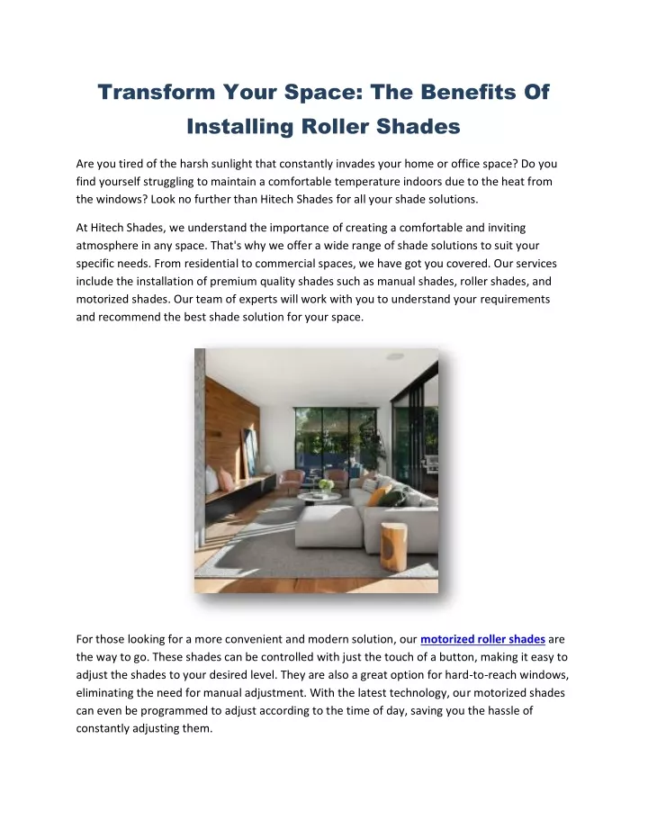 transform your space the benefits of installing