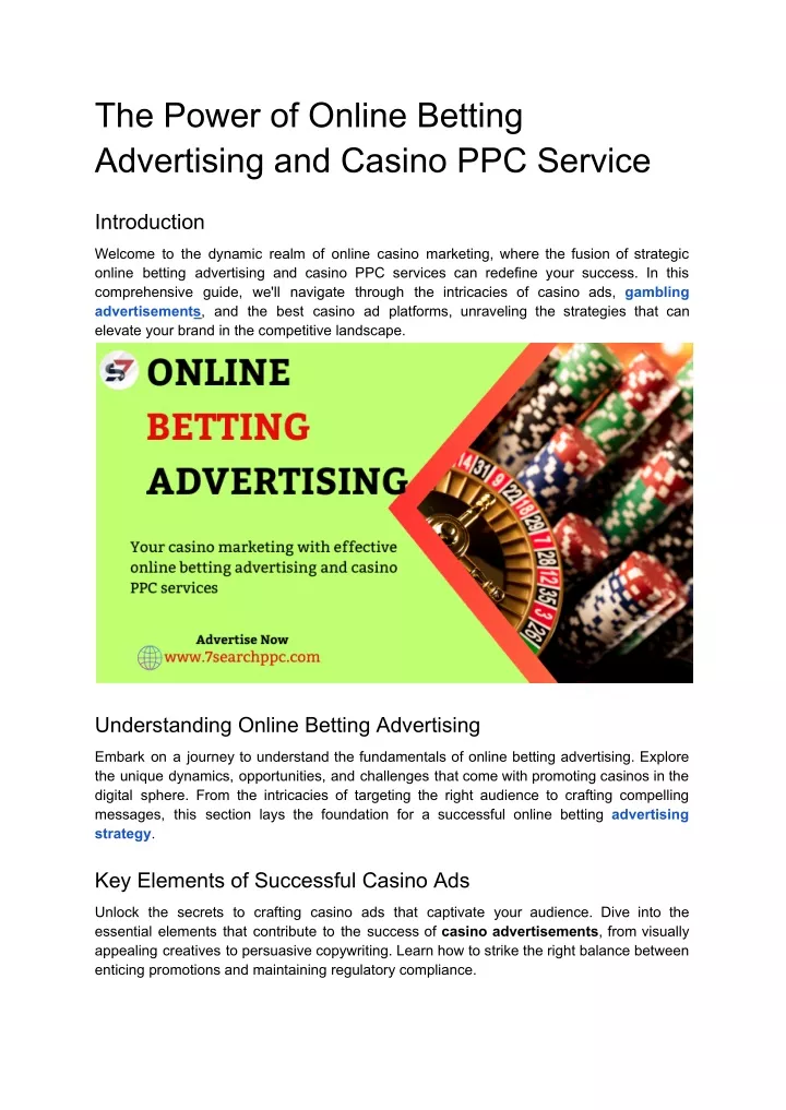 the power of online betting advertising