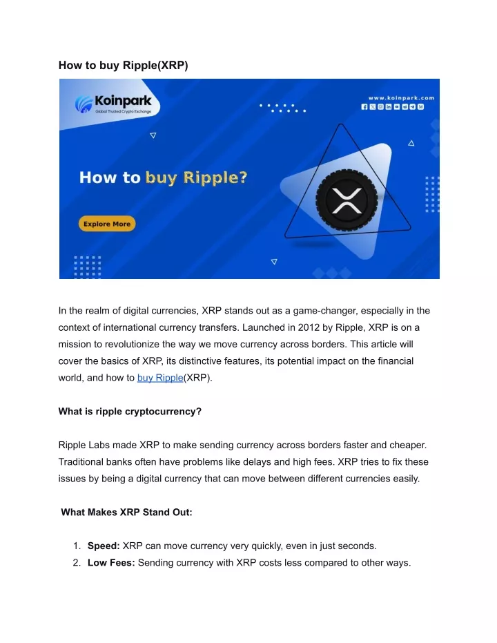 how to buy ripple xrp