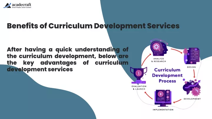 benefits of curriculum development services