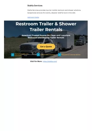 stahla services