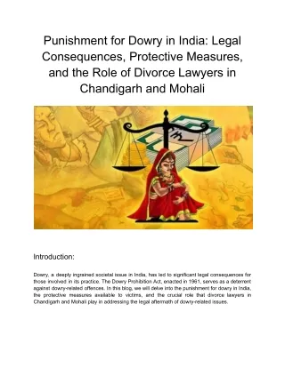 Punishment for Dowry in India Legal Consequences and Protective Measures