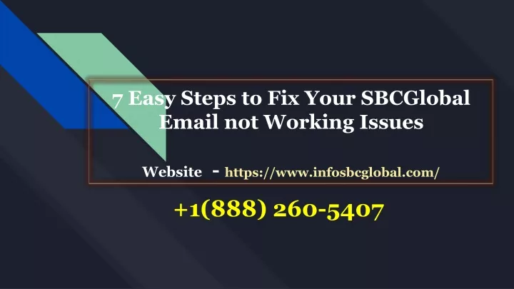 7 easy steps to fix your sbcglobal email not working issues website https www infosbcglobal com