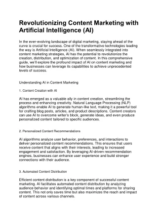 revolutionizing content marketing with artificial