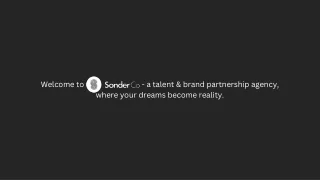 Sonder Co Talent Management and Brand Partnership Agency