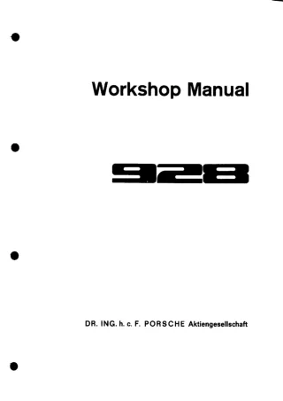 1989 Porsche 928 Service Repair Manual