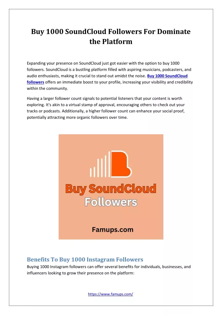 buy 1000 soundcloud followers for dominate