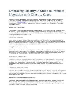 chastity cage