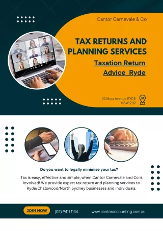 Tax Returns And planning services