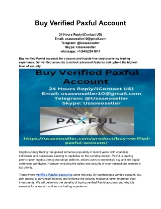 Buy Verified Paxful Account