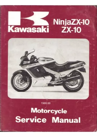 1990 Kawasaki Ninja ZX1000-B3 Service Repair Manual