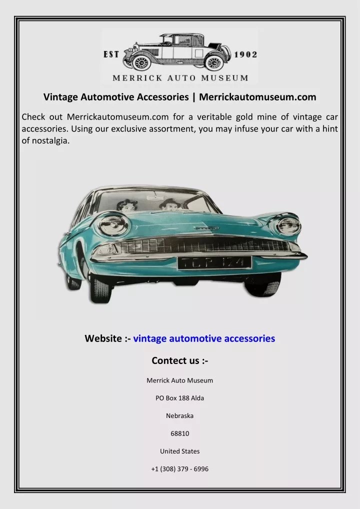 vintage automotive accessories merrickautomuseum