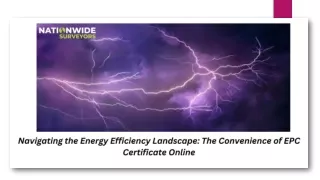 Navigating the Energy Efficiency Landscape The Convenience of EPC Certificate Online