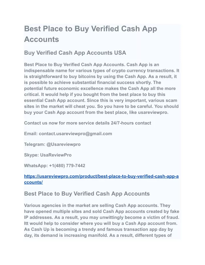 best place to buy verified cash app accounts