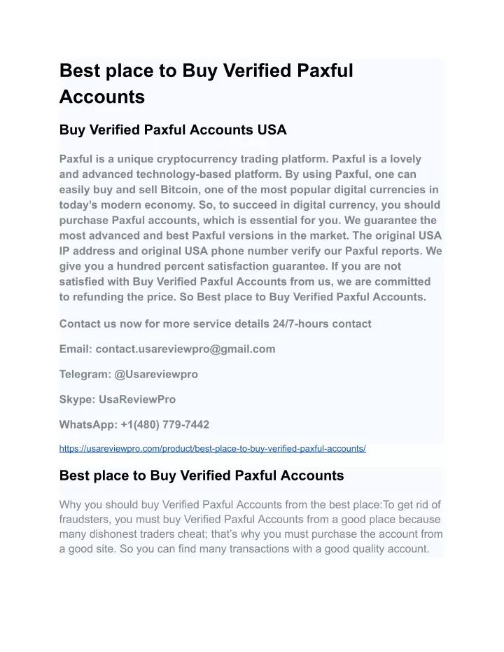 best place to buy verified paxful accounts