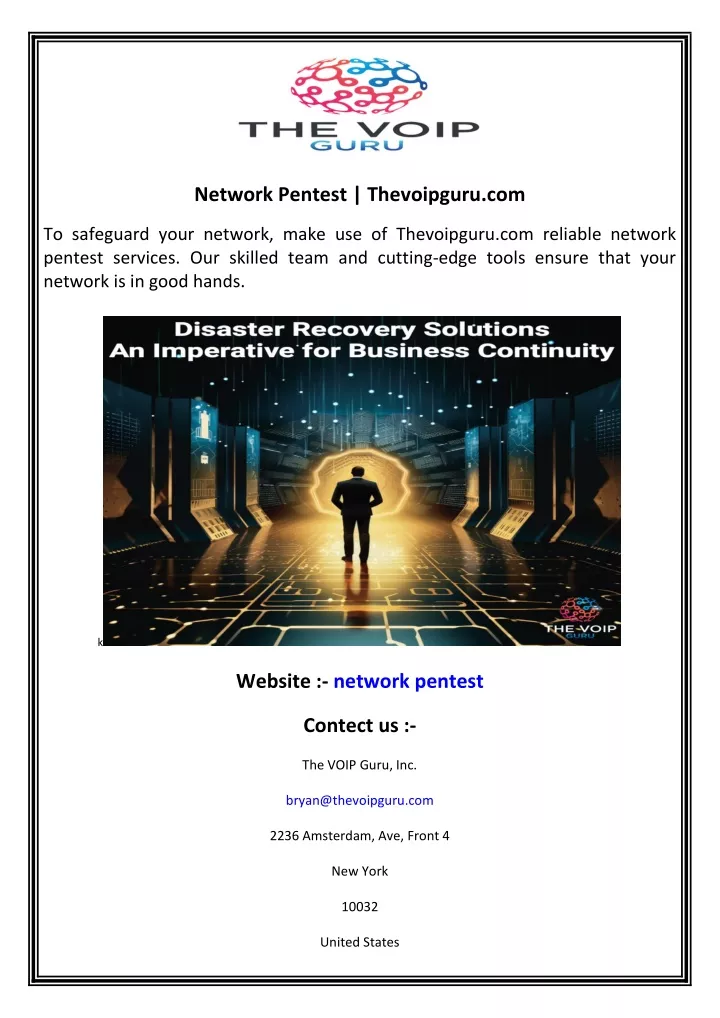 network pentest thevoipguru com