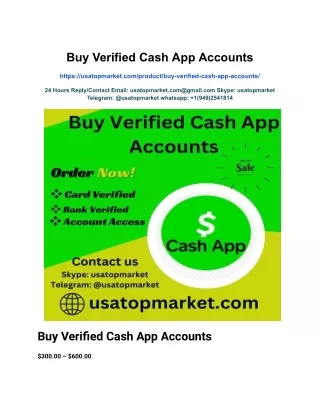 Buy Verified Cash App Accounts