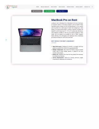 Seamless Computing Solutions: MacBook Pro Rentals by Indian Renters in India