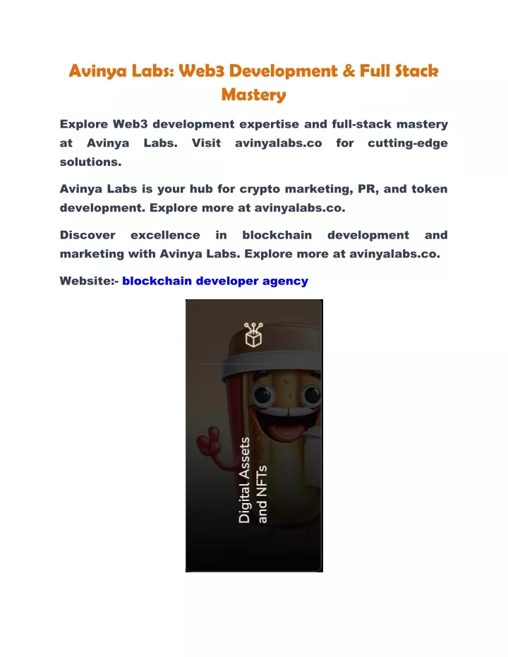 avinya labs web3 development full stack mastery