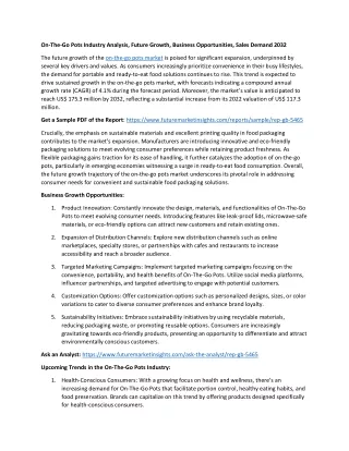 on the go pots industry analysis future growth